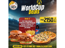 Pizza 363 World Cup Deal 6 For Rs.2150/-